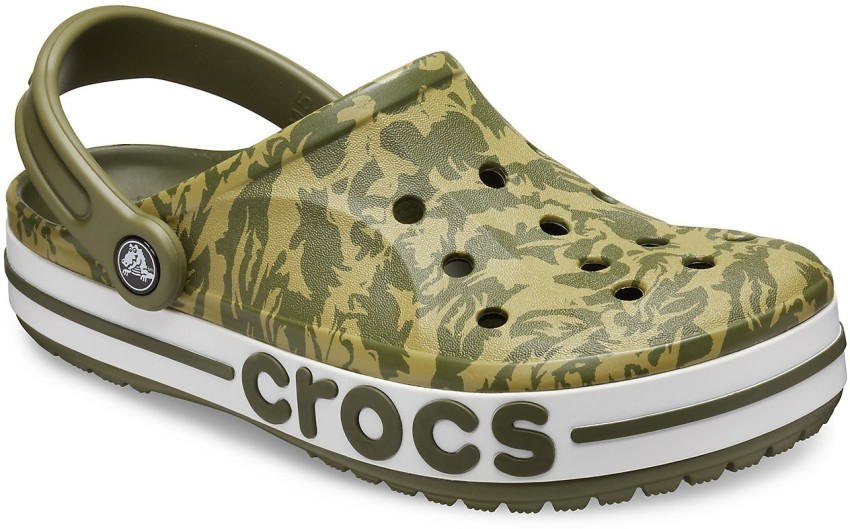 khaki green crocs