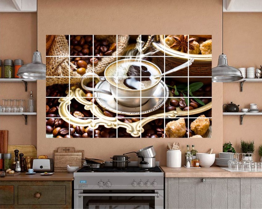 MAA ARTS WORLD Water proof Kitchen wallpaper/Poster for kitchen tiles (PCV  Vinyl) Price in India - Buy MAA ARTS WORLD Water proof Kitchen wallpaper/Poster  for kitchen tiles (PCV Vinyl) online at 