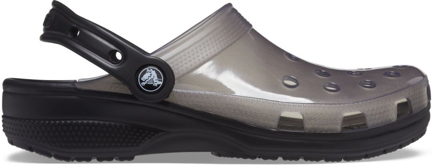 crocs translucent clog black