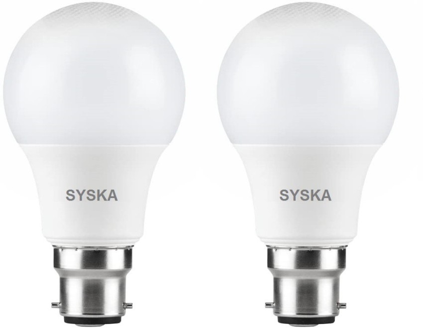 syska 9 watt b22 led white emergency bulb