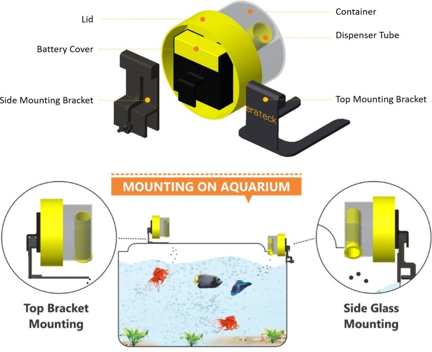 erateck automatic fish feeder for aquarium