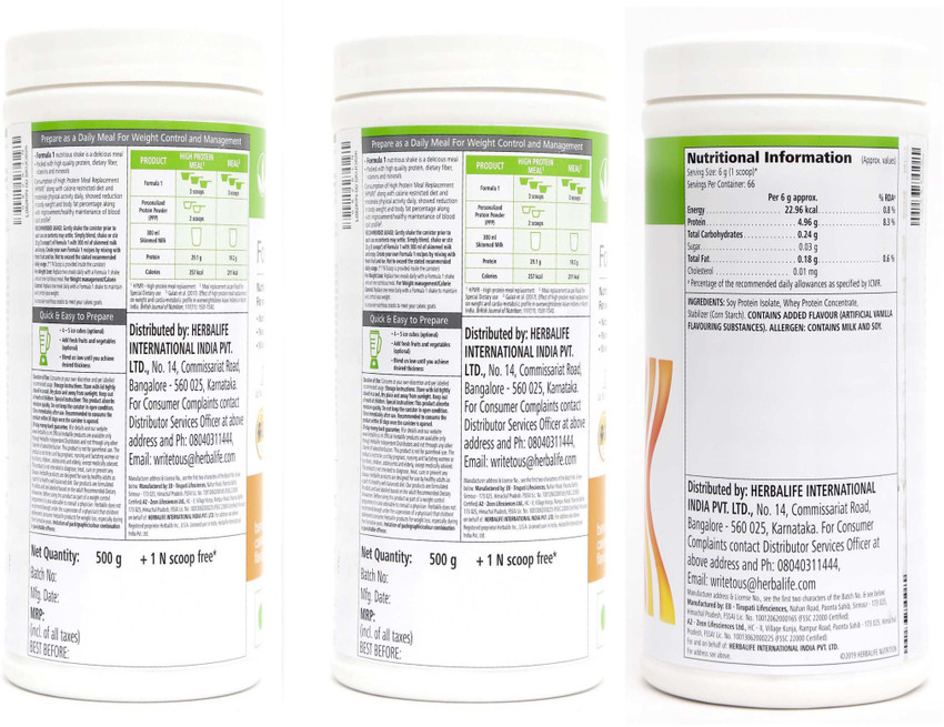 Herbalife Nutrition FORMULA1 KULFI + BANANA 1000 G PROTIEN ...