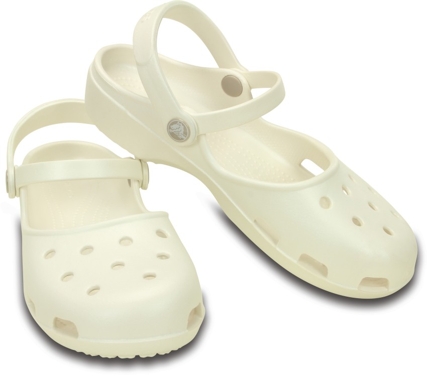 CROCS Crocs Karin Clog W Women White Clogs - Buy Oyster Color CROCS Crocs  Karin Clog W Women White Clogs Online at Best Price - Shop Online for  Footwears in India 