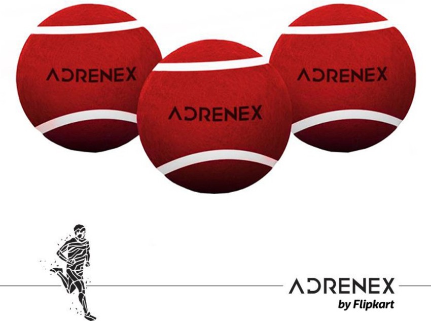 Best HQ Adrenex Heavy Cricket Tennis Ball Pack of 3, Red 