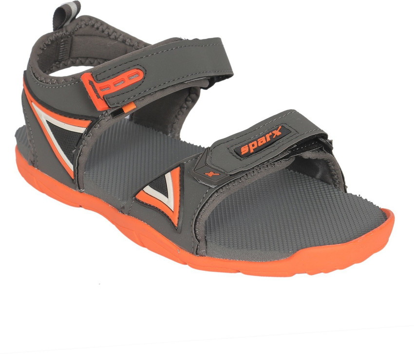 Sparx Men Grey, Orange Sandals - Buy 
