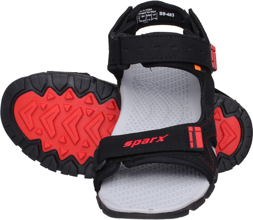SS-483 Black Red Floater Sandals Men 
