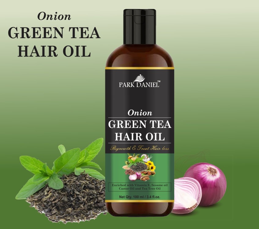 PARK DANIEL Premium Onion Green Tea Hair Oil Enriched With Vitamin E -For  Hair Fall Control Combo Pack 3 Bottle of 100 ml(300 ml) Hair Oil - Price in  India, Buy PARK