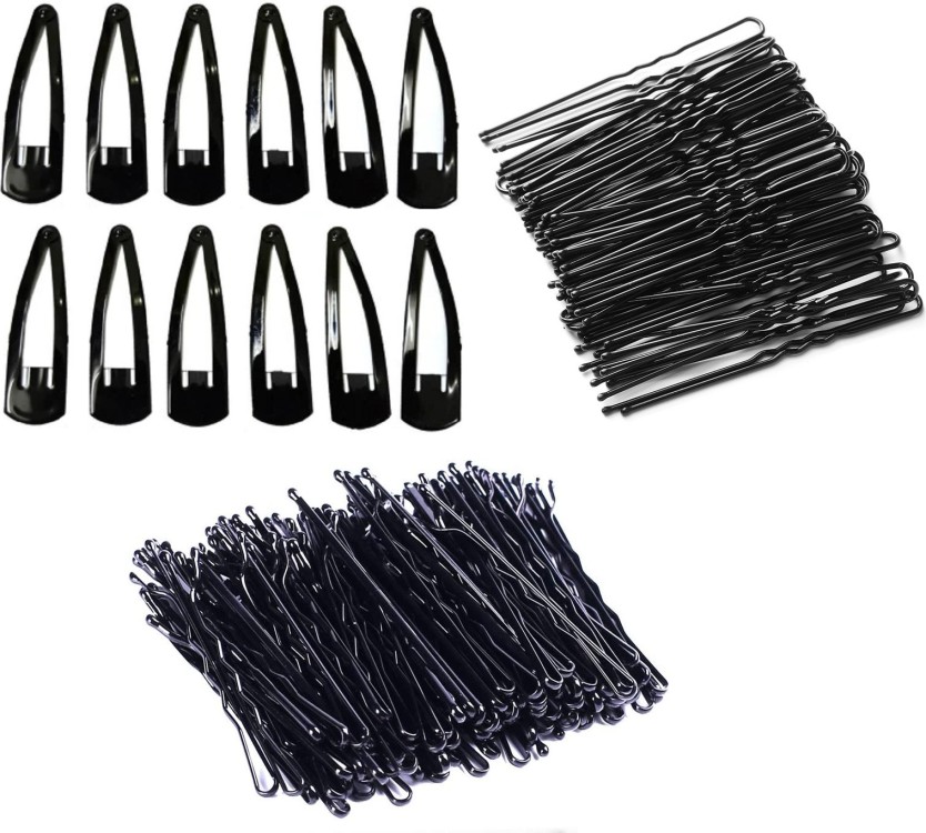 Ghelonadi Hair Pins U-Pins Hair Clips Black Metal Combo Set Wedding Hair  Styling Tools Accessories for Girls & Women 50-Pcs U-pin and 50 PCS Pins  and 12 PCS Hair Clips Hair Clip