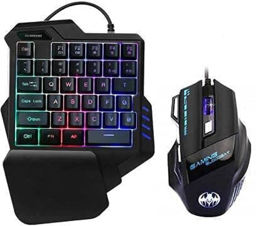 mftek one hand gaming keyboard and mouse combo