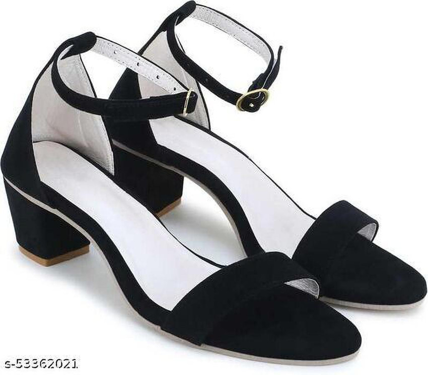 Black block heels online sales