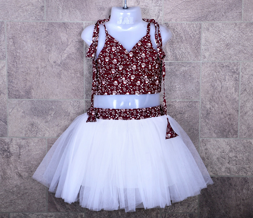 Paaridha Baby Girls Party Festive Top Skirt