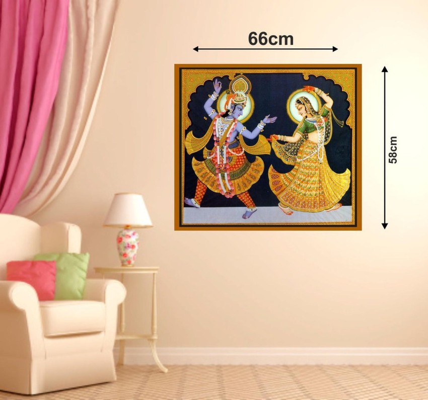 GLOBAL GRAPHICS 66 cm Gods Wallpaper/poster Radha krishna God Wall Poster  (multicolor,size 58x66cm) Self Adhesive Sticker Price in India - Buy GLOBAL  GRAPHICS 66 cm Gods Wallpaper/poster Radha krishna God Wall Poster (