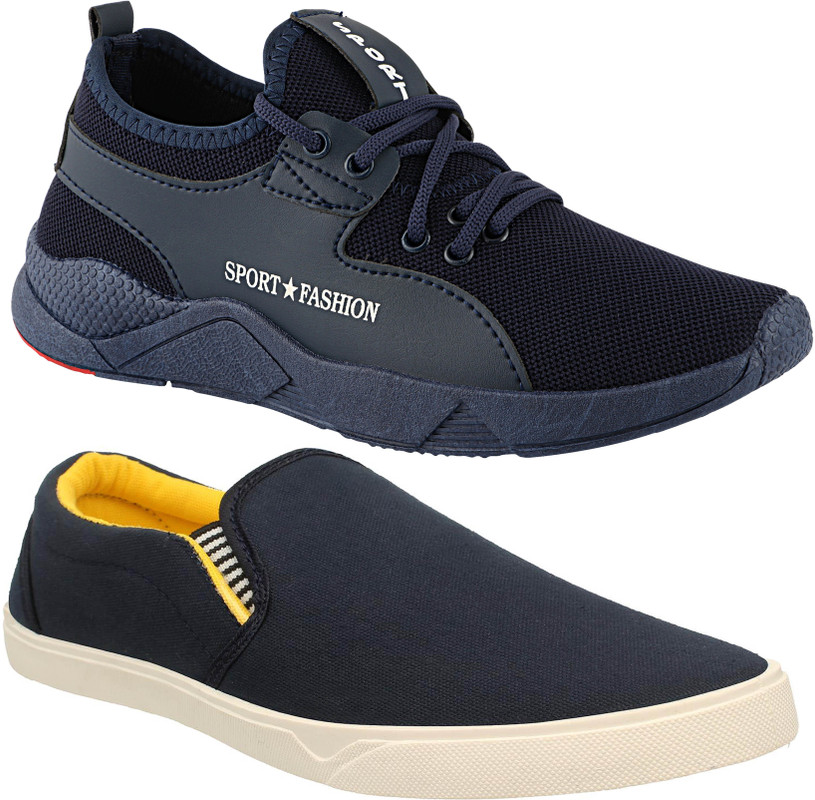 Bavis Combo Pack of 2 Pairs Sneakers 