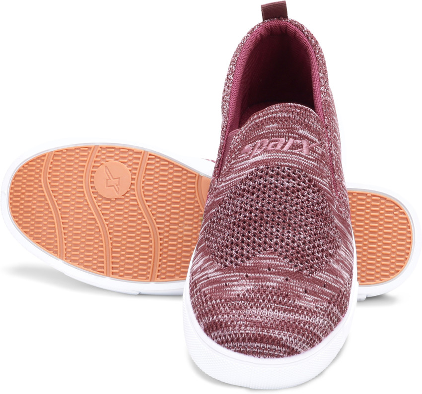 Sparx Men SM-413 Maroon White Slip On 