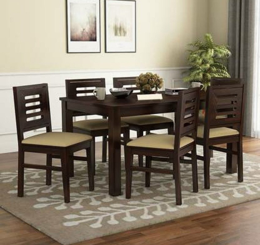 Chairs Solid Wood 6 Seater Dining Set, Star Furniture Dining Room Set