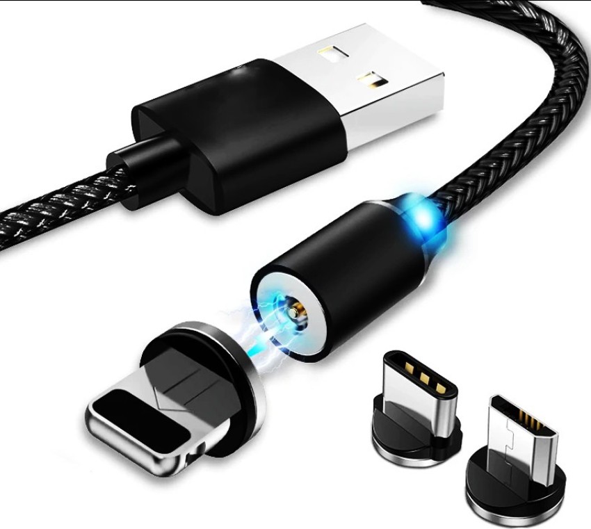 Magnetic Charging Cable (3 in 1) with LED Indicator for Android, Type C 1 m Magnetic  Charging Cable Price in India - Buy Magnetic Charging Cable (3 in 1) with  LED Indicator