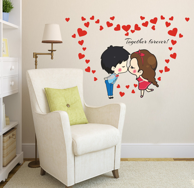 Creatick Studiuo 62 cm Romantic Cartoon Couple Together Forever' Wall Sticker ( 62 cm X 96 cm ) Self Adhesive Sticker Price in India - Buy Creatick Studiuo 62 cm Romantic Cartoon Creatick Studiuo 62 cm Romantic Cartoon Couple Together Forever' Wall Sticker ( 62 cm X 96 cm ) Self Adhesive Sticker Price in India - Buy Creatick Studiuo 62 cm Romantic Cartoon