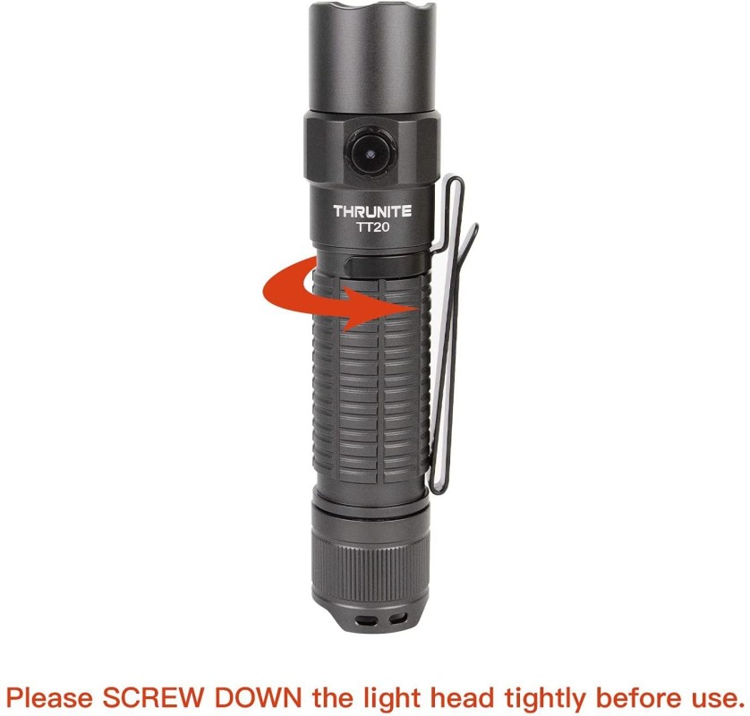 High 2526 Lumens Output Turbo ThruNite ThruNite TT20 LED Torch Momentary-on Tail Switch 