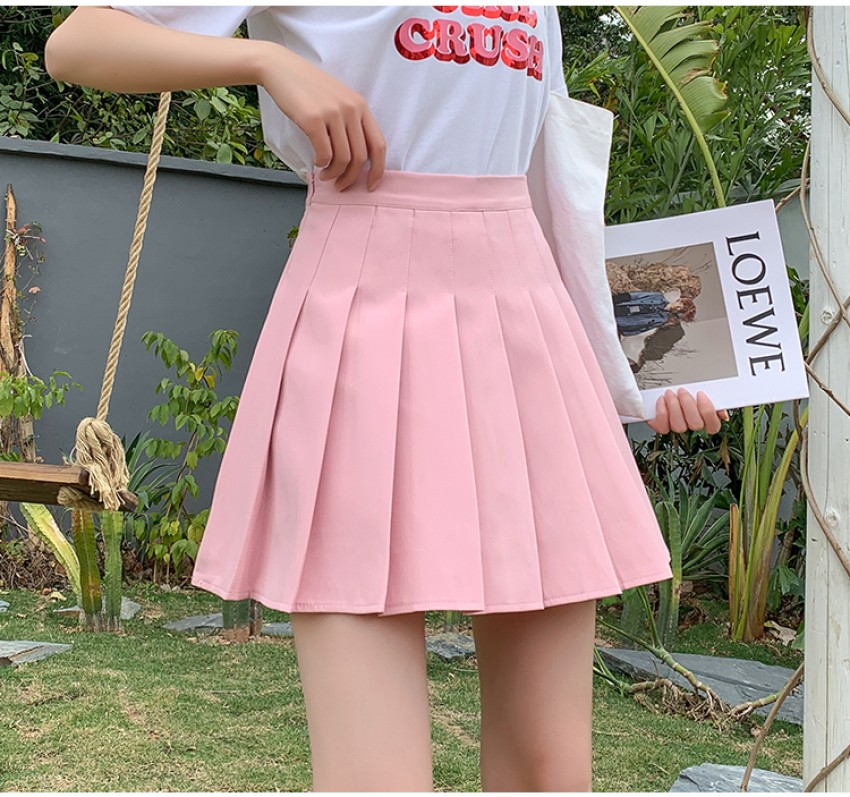 J K FASHION Self Design Women Pleated Pink Skirt - Buy J K FASHION Self  Design Women Pleated Pink Skirt Online at Best Prices in India 