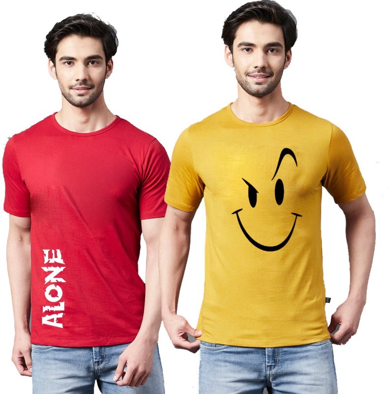 Graphic Print Men Yellow T-Shirt Price in India - Buy Graphic Print Men  Yellow T-Shirt online at