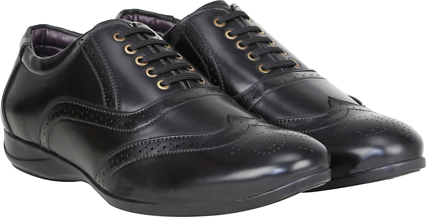kraasa black formal shoes