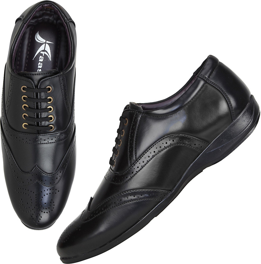 kraasa black formal shoes