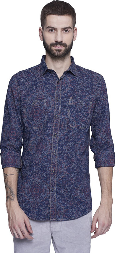 Blue Buddha Men Floral Print Casual 