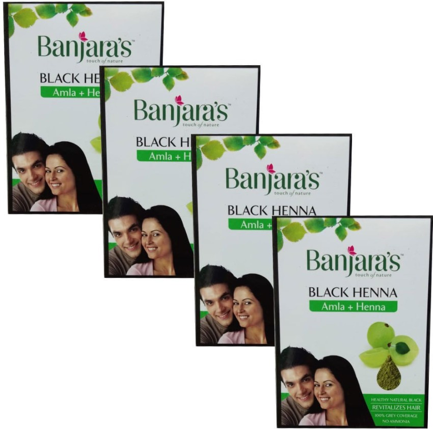 Banjara's Black Henna Amla+Henna (Pack of 4) , Black - Price in India, Buy  Banjara's Black Henna Amla+Henna (Pack of 4) , Black Online In India,  Reviews, Ratings & Features 