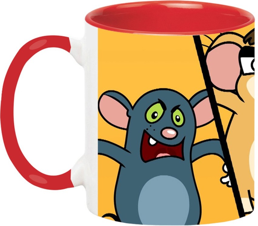ARTBUG Pakdam Pakdai Cartoon -2048-Red Ceramic Coffee Mug Price in India -  Buy ARTBUG Pakdam Pakdai Cartoon -2048-Red Ceramic Coffee Mug online at  