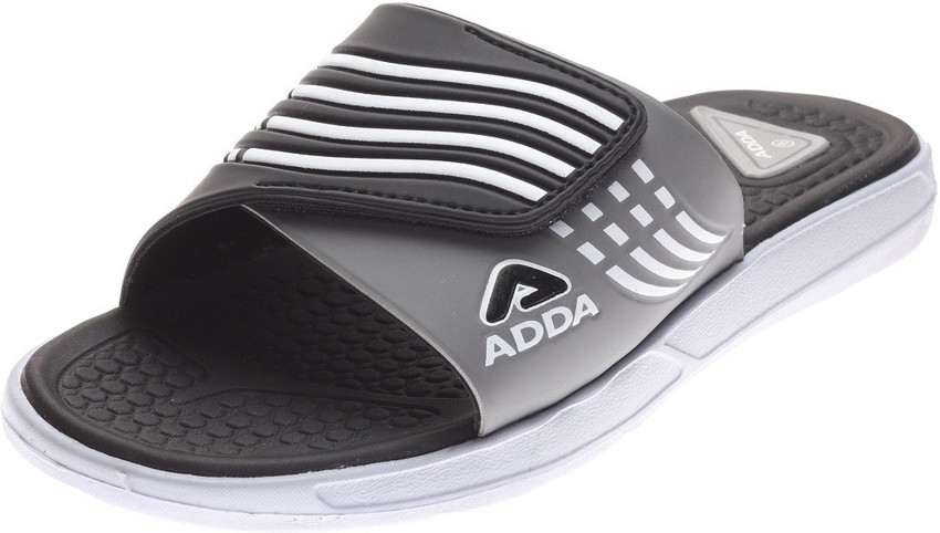 Buy Black Grey Color Adda Slippers 
