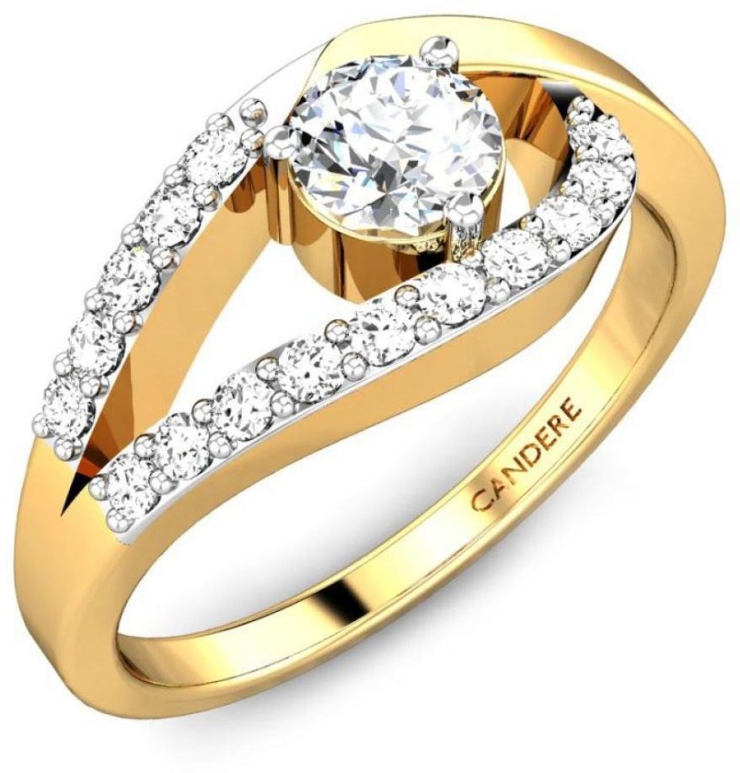 Candere by Kalyan Jewellers Diamond Jewellery : Buy Candere by Kalyan  Jewellers 18k (750) Yellow Gold & Diamond Ring For Women Online | Nykaa  Fashion