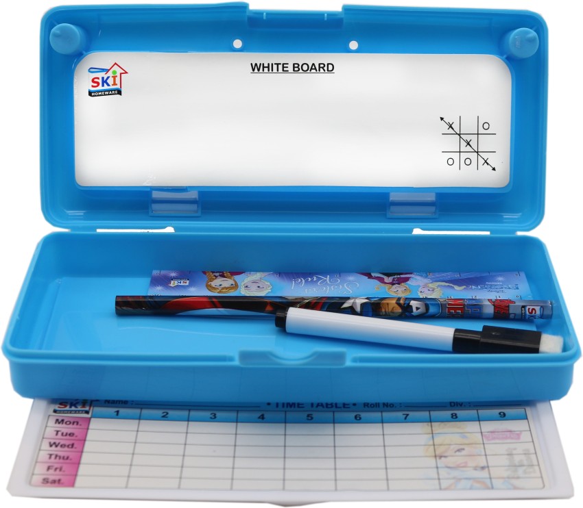 Shopsy.in | SKI Champion White Board Marker Frozen Art Plastic Pencil Box -  Box