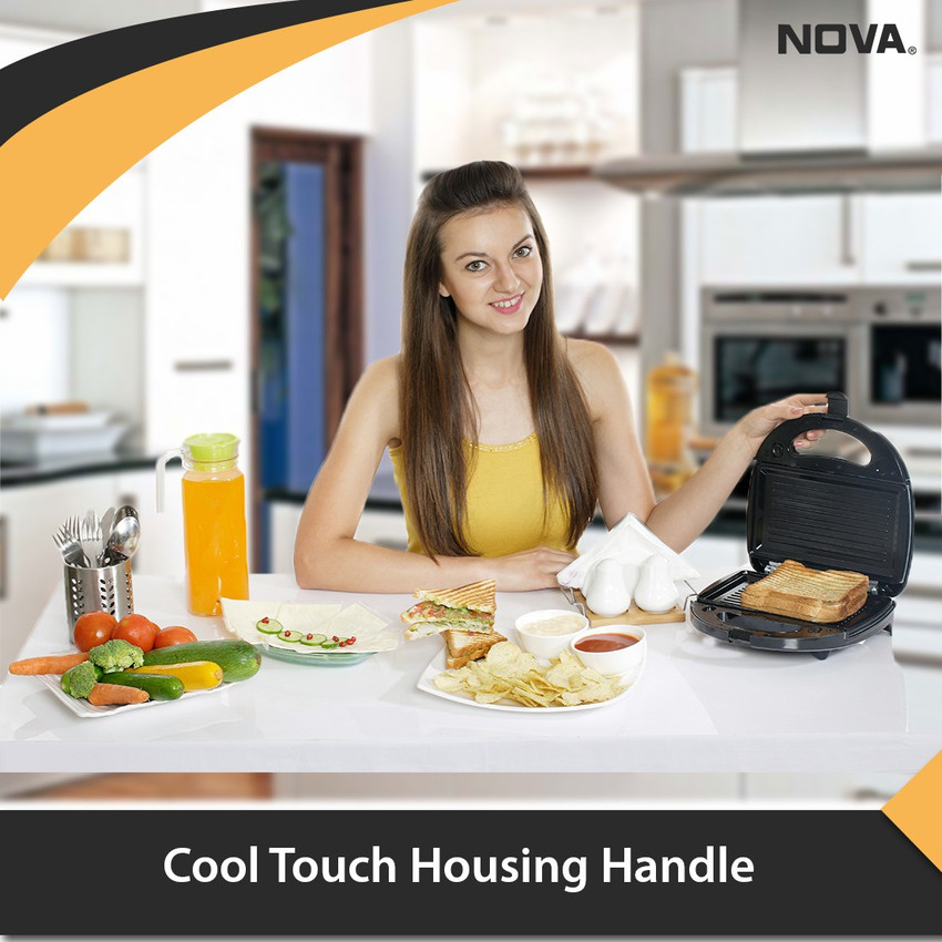 nova 2 slice panini grill