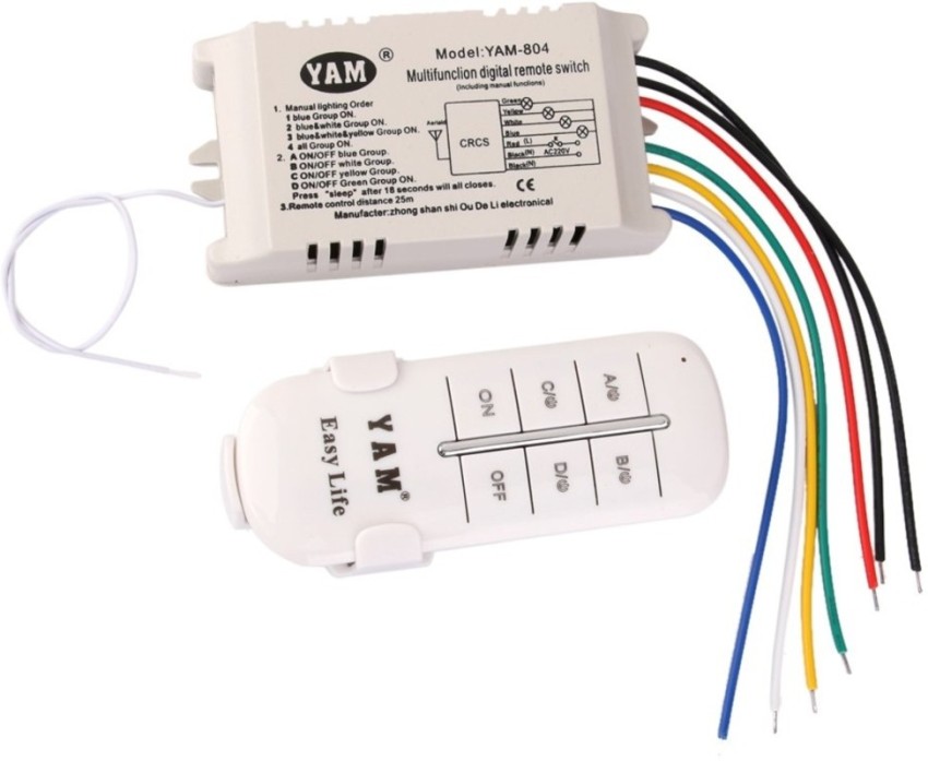 New 3 Ways ONOFF 220V-240V Light Digital Wireless Wall Switch Remote Control 