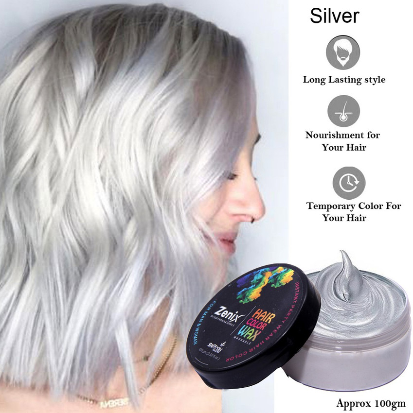 zenix Silver Hair Wax Same As Picture Color Hair Cream - Price in India,  Buy zenix Silver Hair Wax Same As Picture Color Hair Cream Online In India,  Reviews, Ratings & Features |