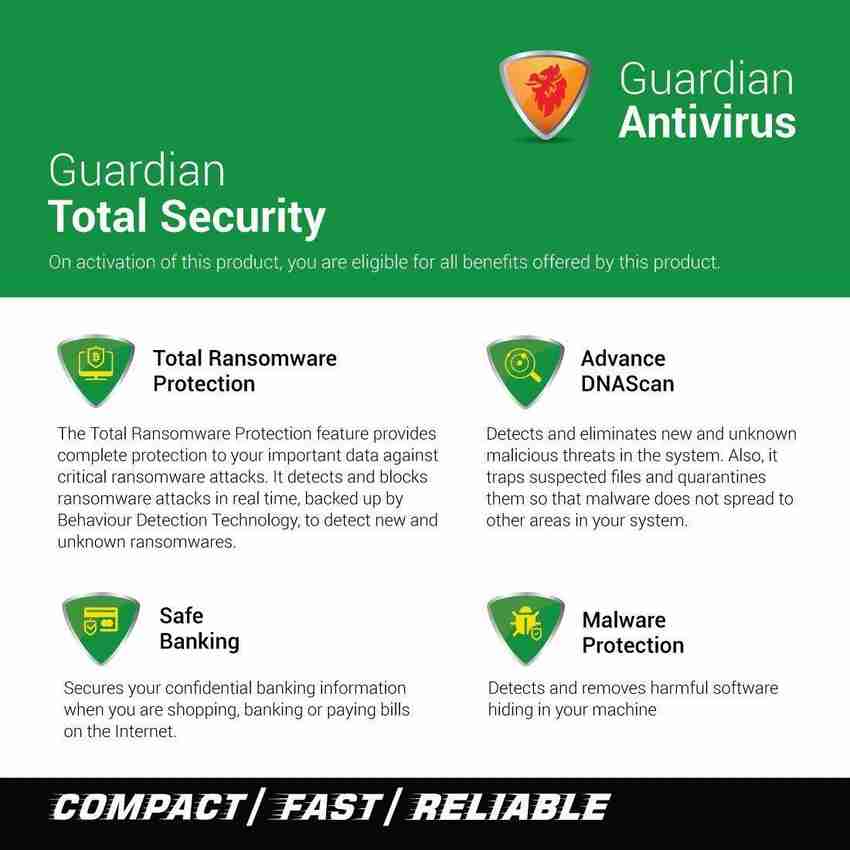Guardian Total Security 1 User 1 Year - Buy Guardian Total ...