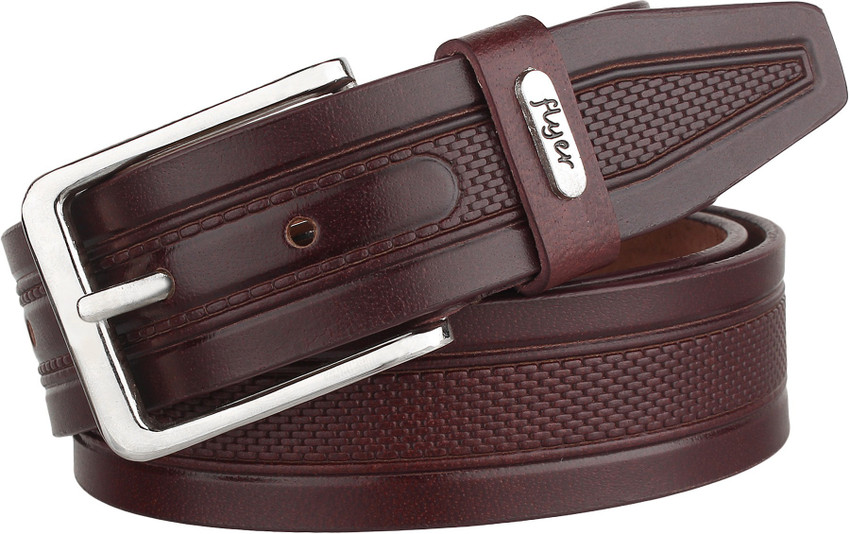 FLYER Men Casual Brown Genuine Leather 