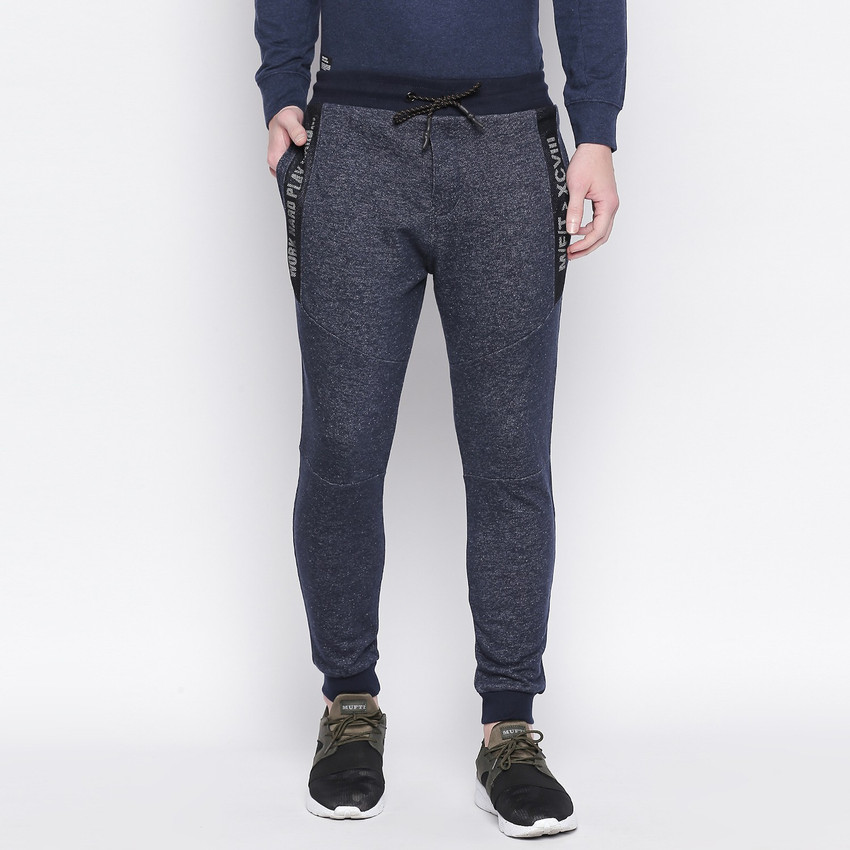 MUFTI Slim Fit Men Dark Blue Trousers 