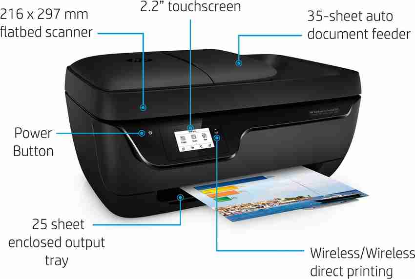 HP DeskJet Ink Advantage 3835 All-in-One Multi-function WiFi ...