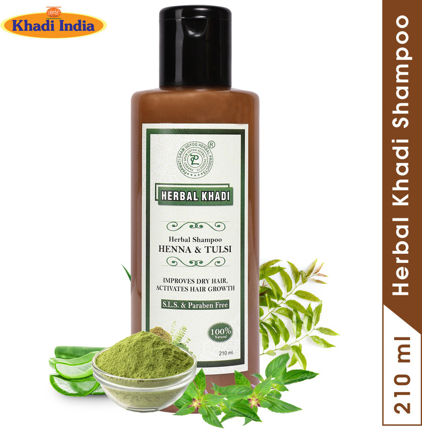 Buy Khadi Herbal Henna Tulsi Shampoo- Pack Of 3 Men Women (630 Ml) - Lowest  price in India| GlowRoad