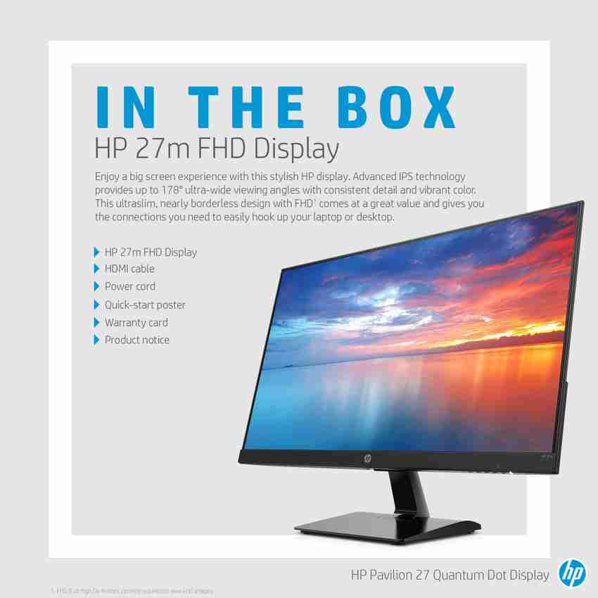 HP 27m 27 inch Full HD LED Backlit IPS Panel Ultra Thin Monitor ...