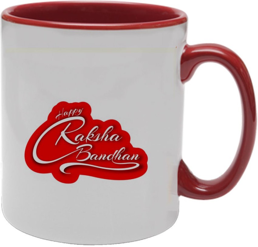 COLOR YARD best happy raksha bandhan background red color maroon mug design  on Ceramic Coffee Mug Price in India - Buy COLOR YARD best happy raksha  bandhan background red color maroon mug