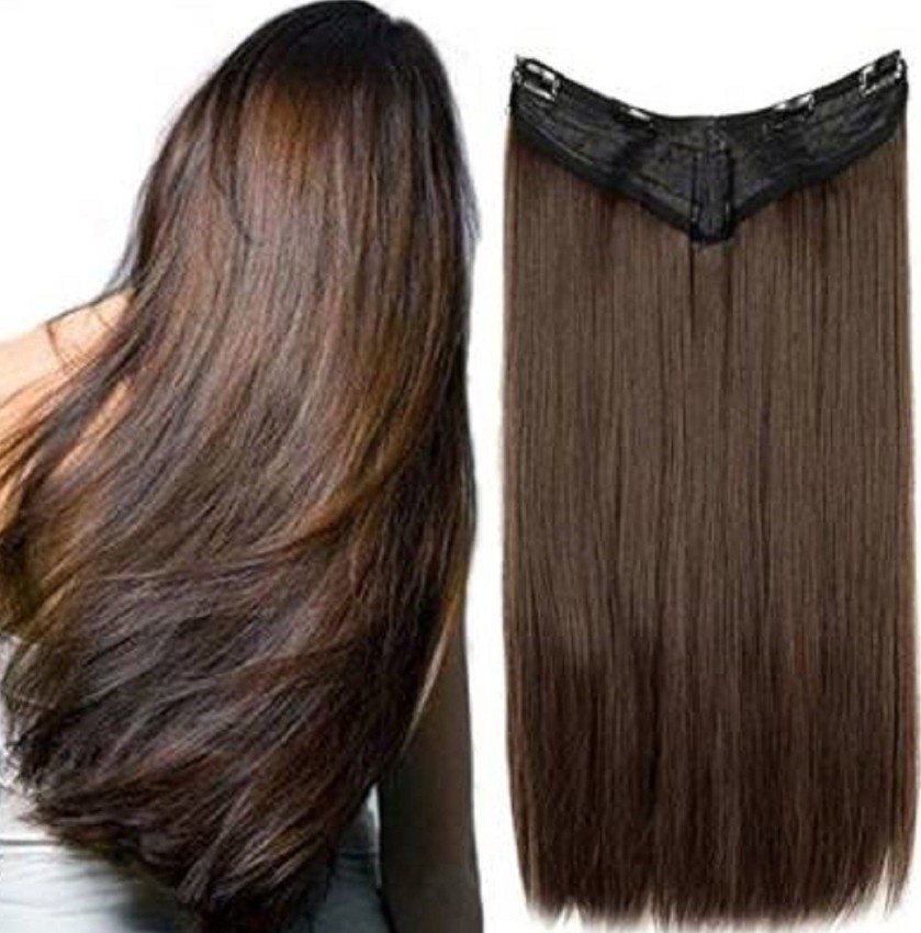 Antish Beautiful Look Dark Brown Straight Hair Extension Price in India -  Buy Antish Beautiful Look Dark Brown Straight Hair Extension online at  