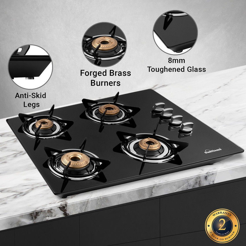 sunflame ct hob 4 burner gas stove