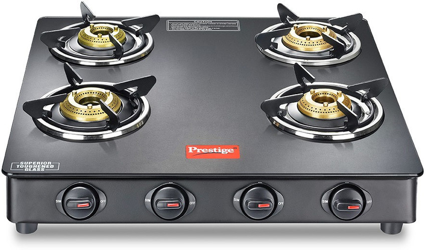 prestige glass top 4 burner stove