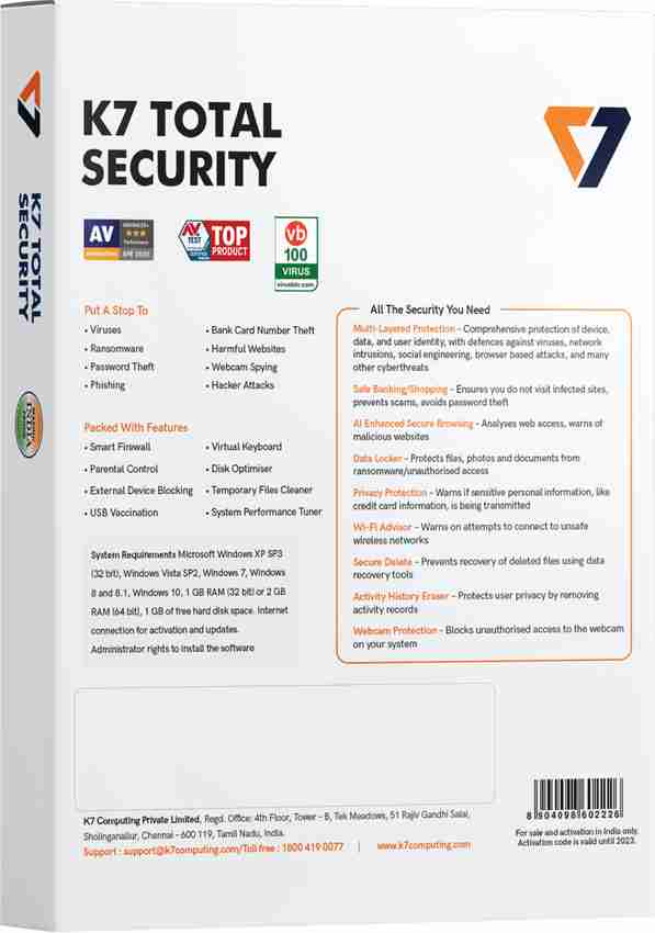 K7 Total Security 1 User 1 Year - Buy K7 Total Security 1 ...