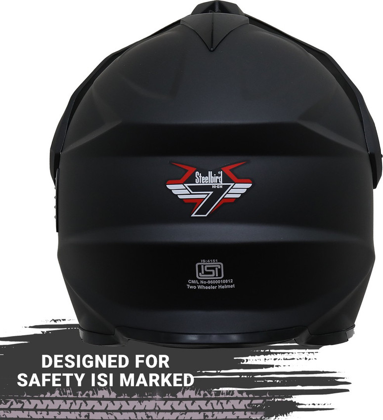 Matt Midnight Black Motorbike Helmet 