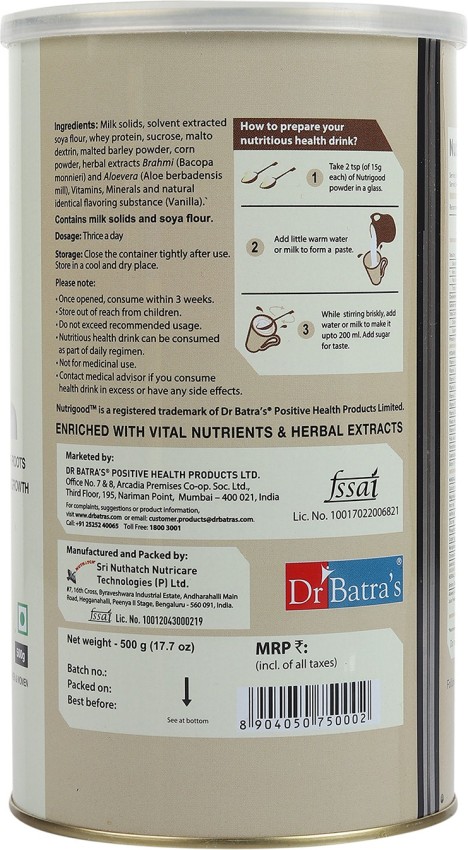Dr Batra's NutriGood For Hair Care Nutraceutical Protein Powder Protein  Shake Price in India - Buy Dr Batra's NutriGood For Hair Care Nutraceutical  Protein Powder Protein Shake online at 