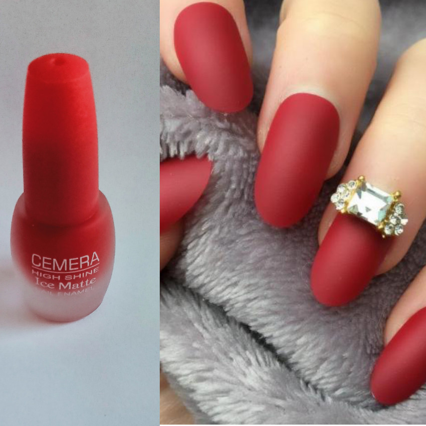 Cemera High Shine Ice Matte Nail Polish Red Red - Price in ...