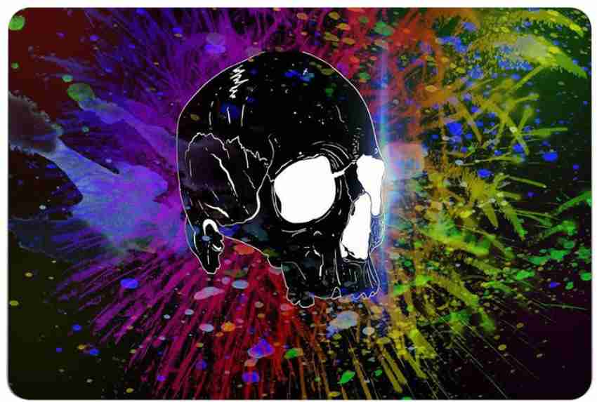 Go Green Tale Psychedelic Skull Laptop Sticker/Skin|Laptop Protector|  Laptop Skin for all Laptop Users|Printed on Vinyl, Bubble Free, Easy to  Apply Laptop Skin Compatible for all types of laptop Models upto 